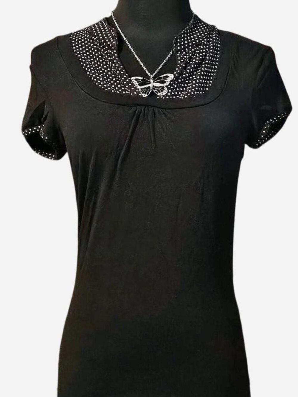 Y2K Babydoll Polka Doll Top Ricki's